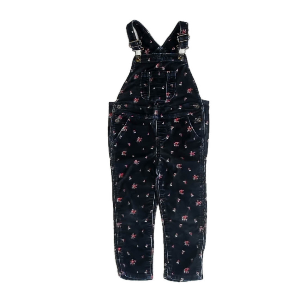 Gap Girls Navy Floral Overalls size: 3T